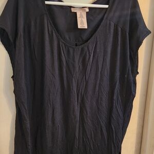 Pilcro Classic Black Short Sleeve Top
